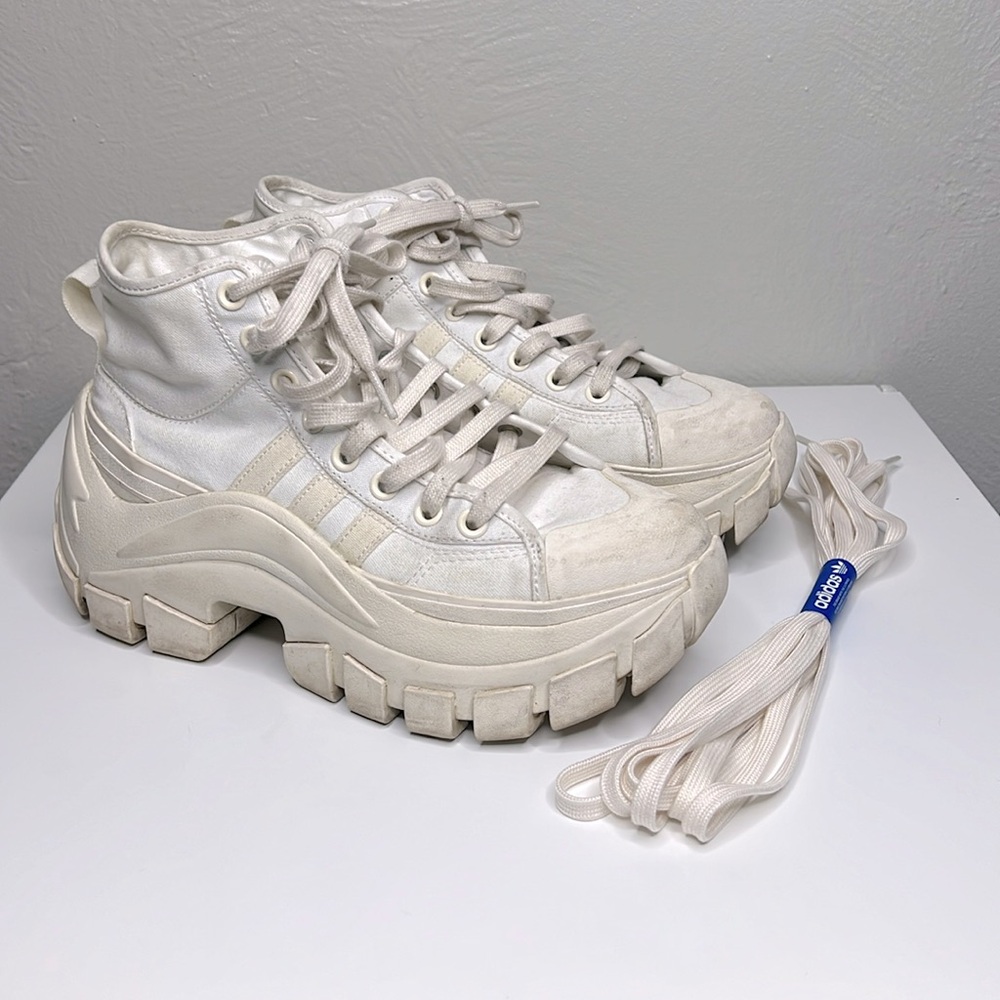 Chunky White Adidas Platfrom Sneakers
